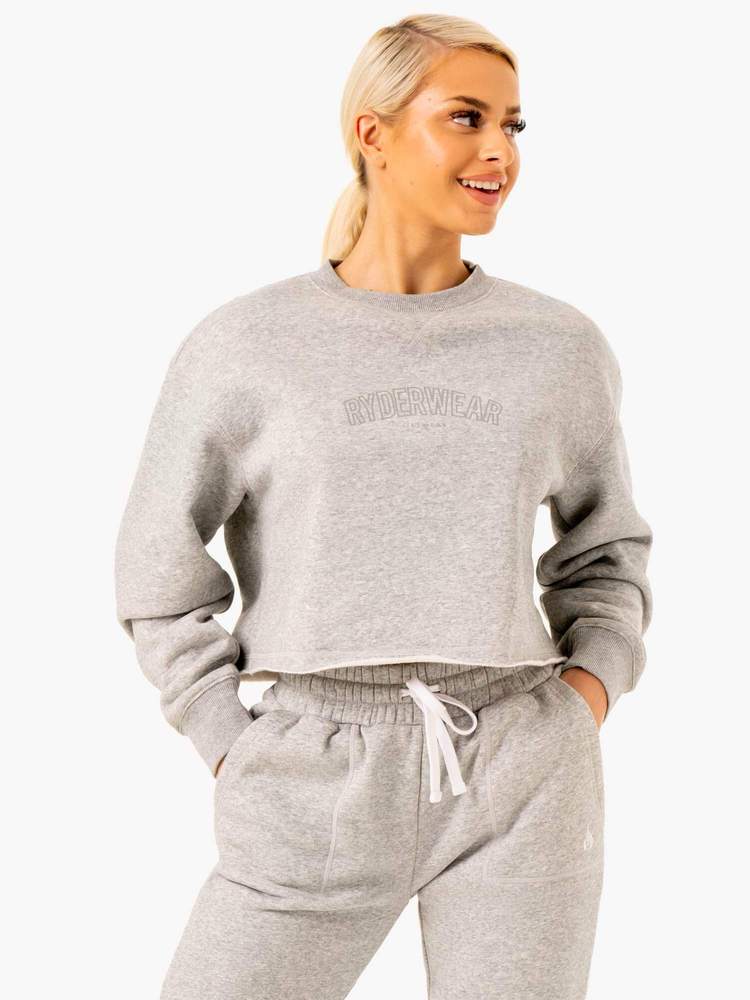 Women‘s Sweater Ultimate Fleece Grey - Ryderwear
