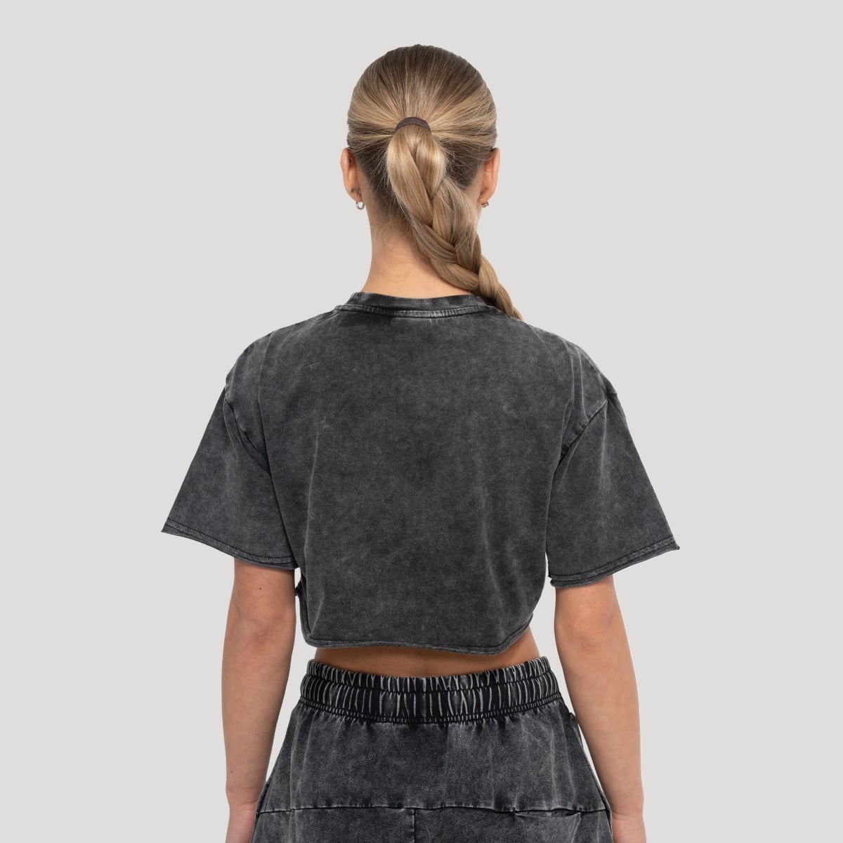 Abyss Cropped T-shirt für Frauen in Charcoal - GymBeam