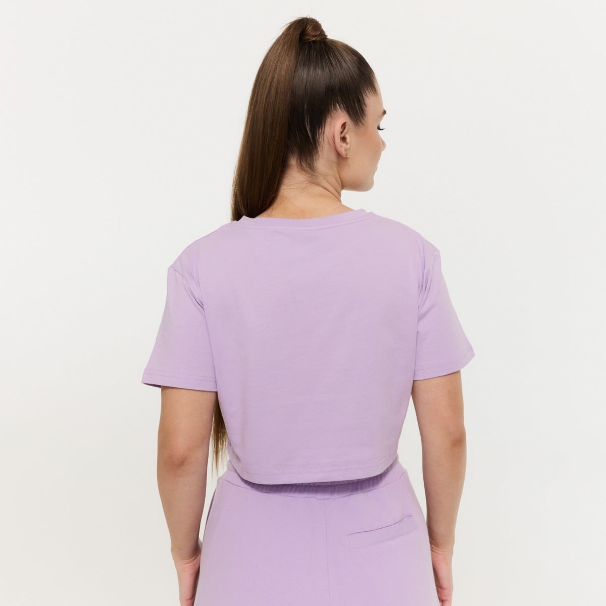 Limitless Cropped T-Shirt für Frauen Lavender - GymBeam
