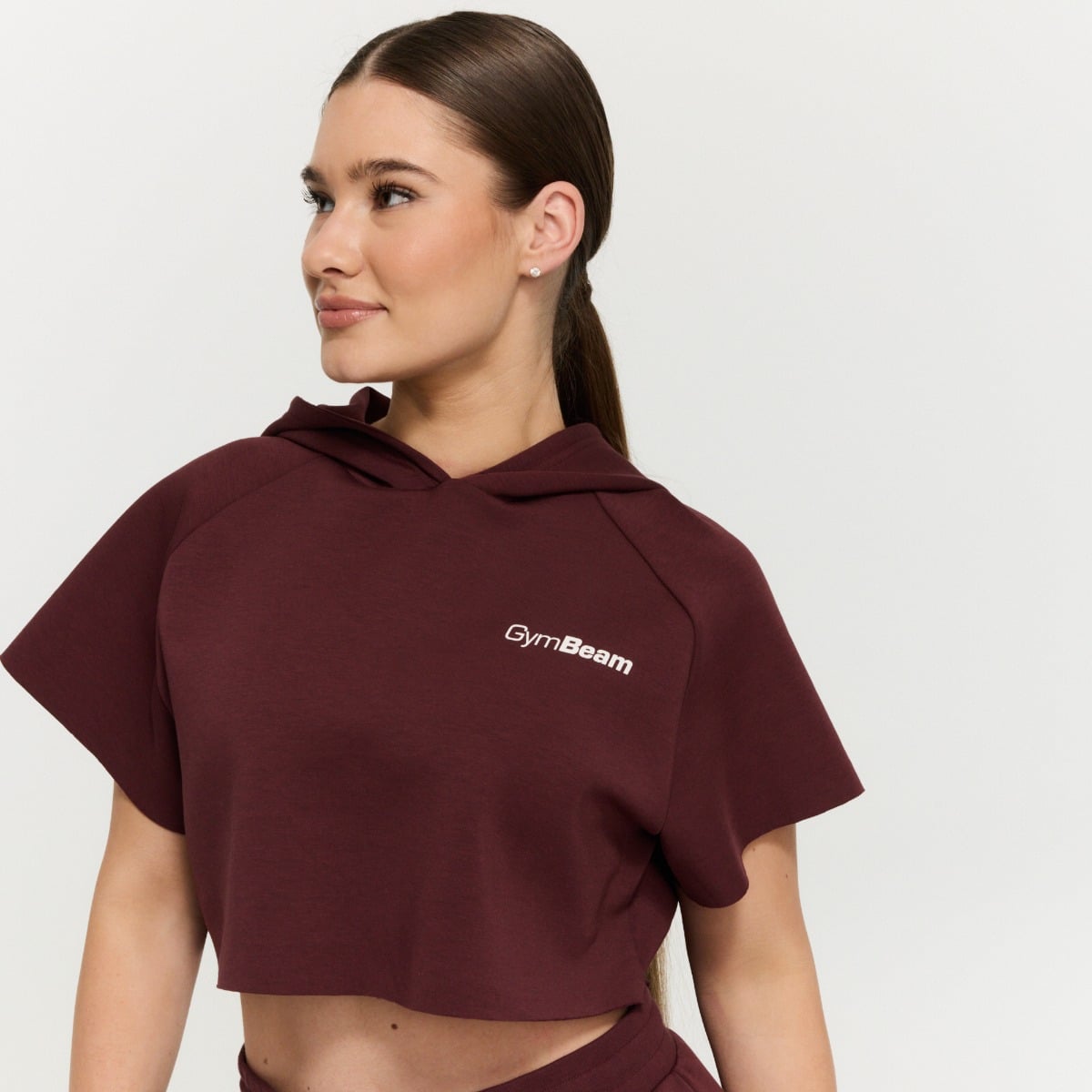 Relay Cropped Hoodie für Frauen in Fig - GymBeam
