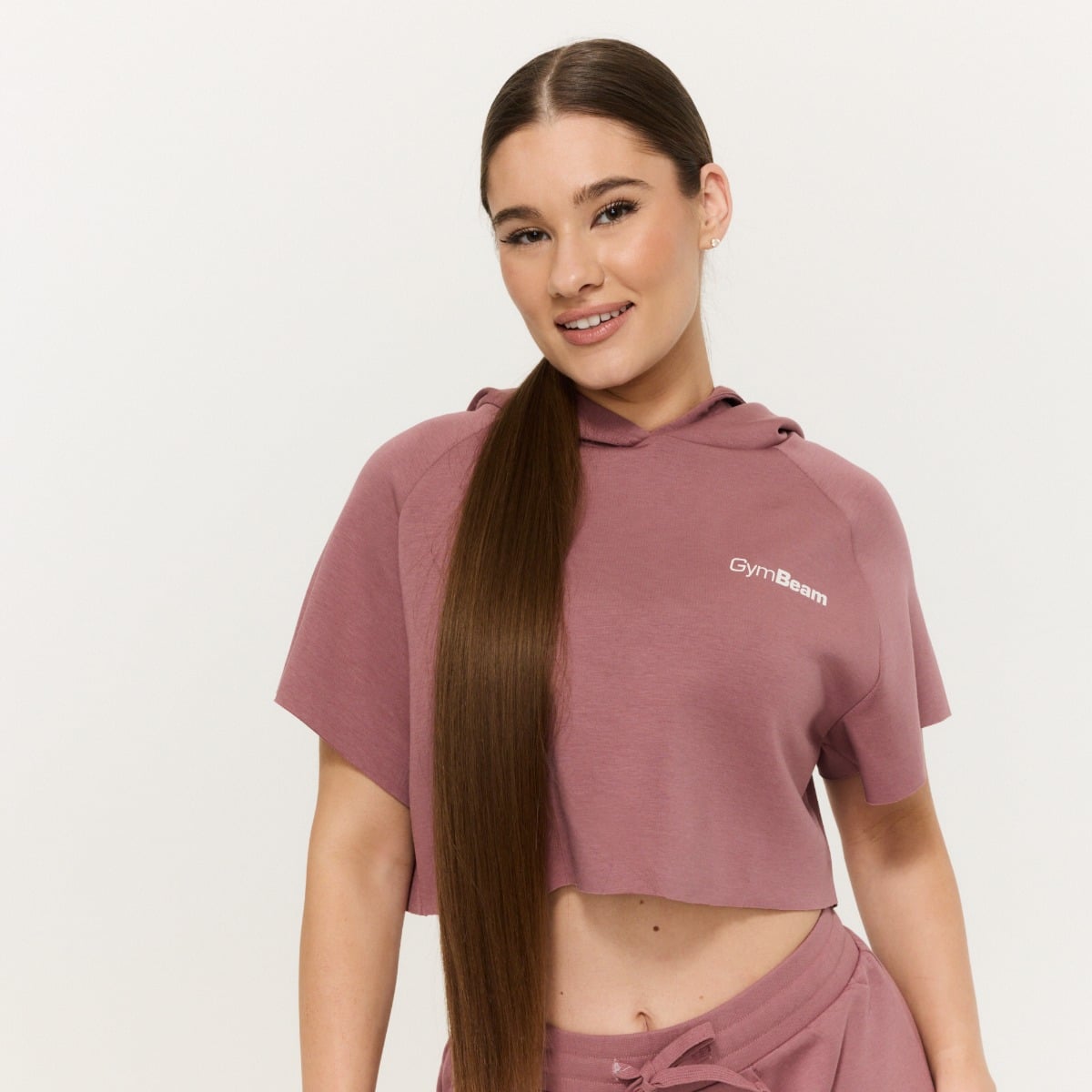 Relay Cropped Hoodie für Frauen in Haze - GymBeam