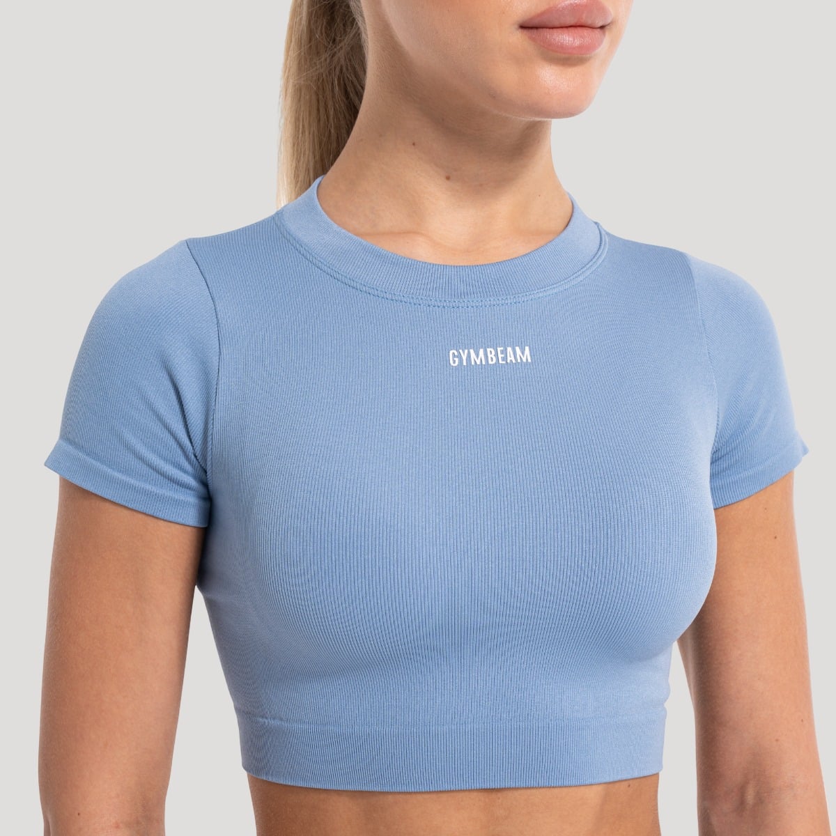 Damen-Crop-Top „Flow Azure“ – GymBeam