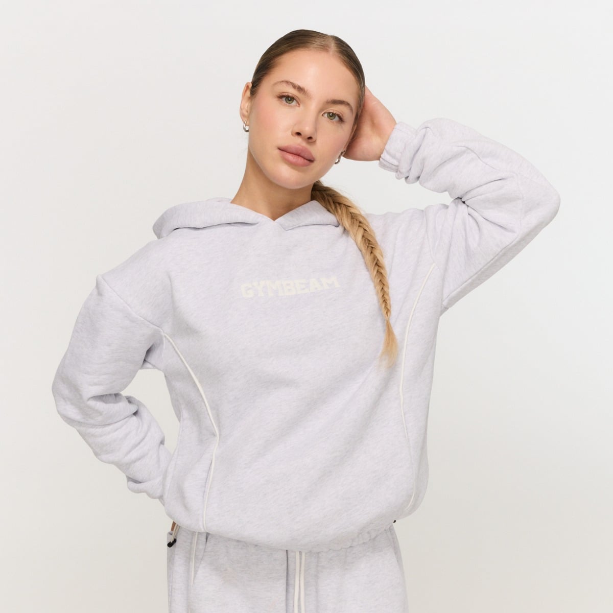 Varsity Hoodie für Frauen in Grey - GymBeam