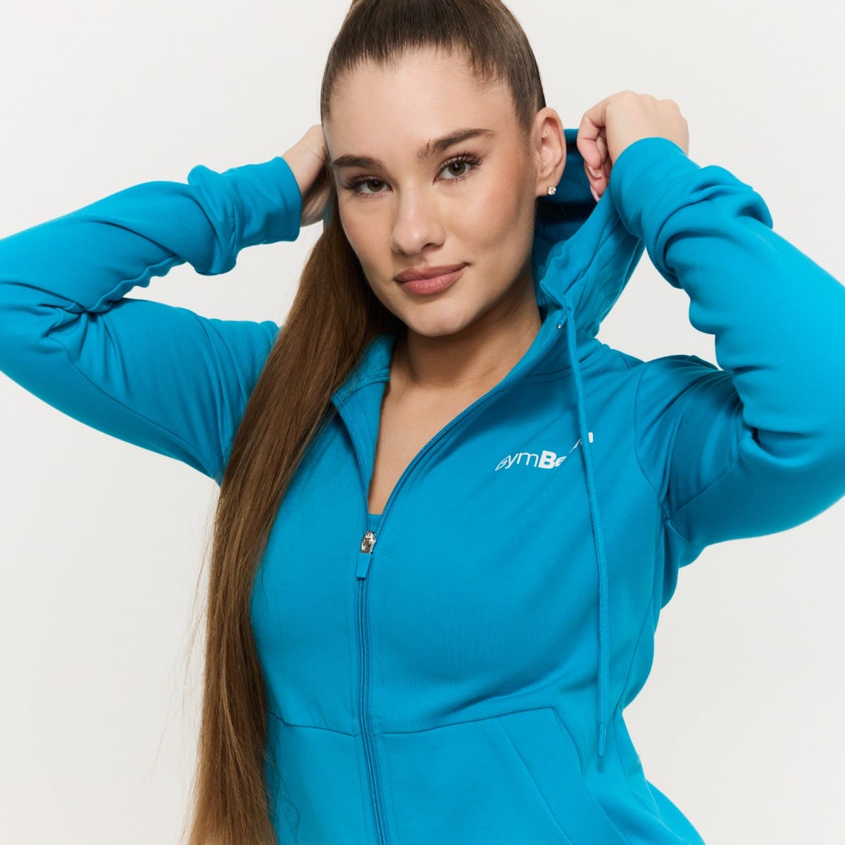 Limitless Hoodie mit Reißverschluss für Frauen in Aquamarine - GymBeam