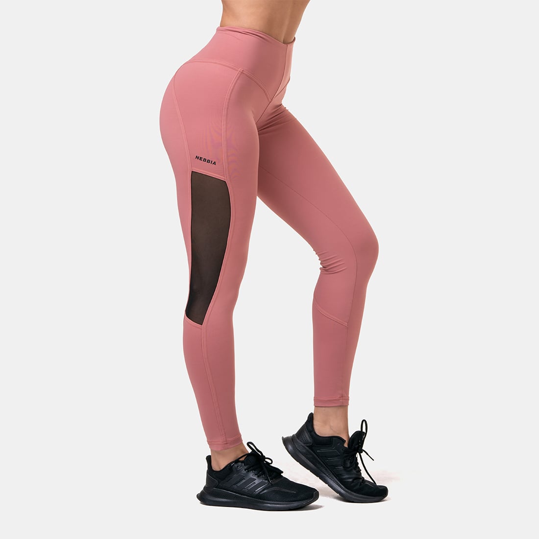 Women‘s leggings Mesh High Waist Old Rose - NEBBIA