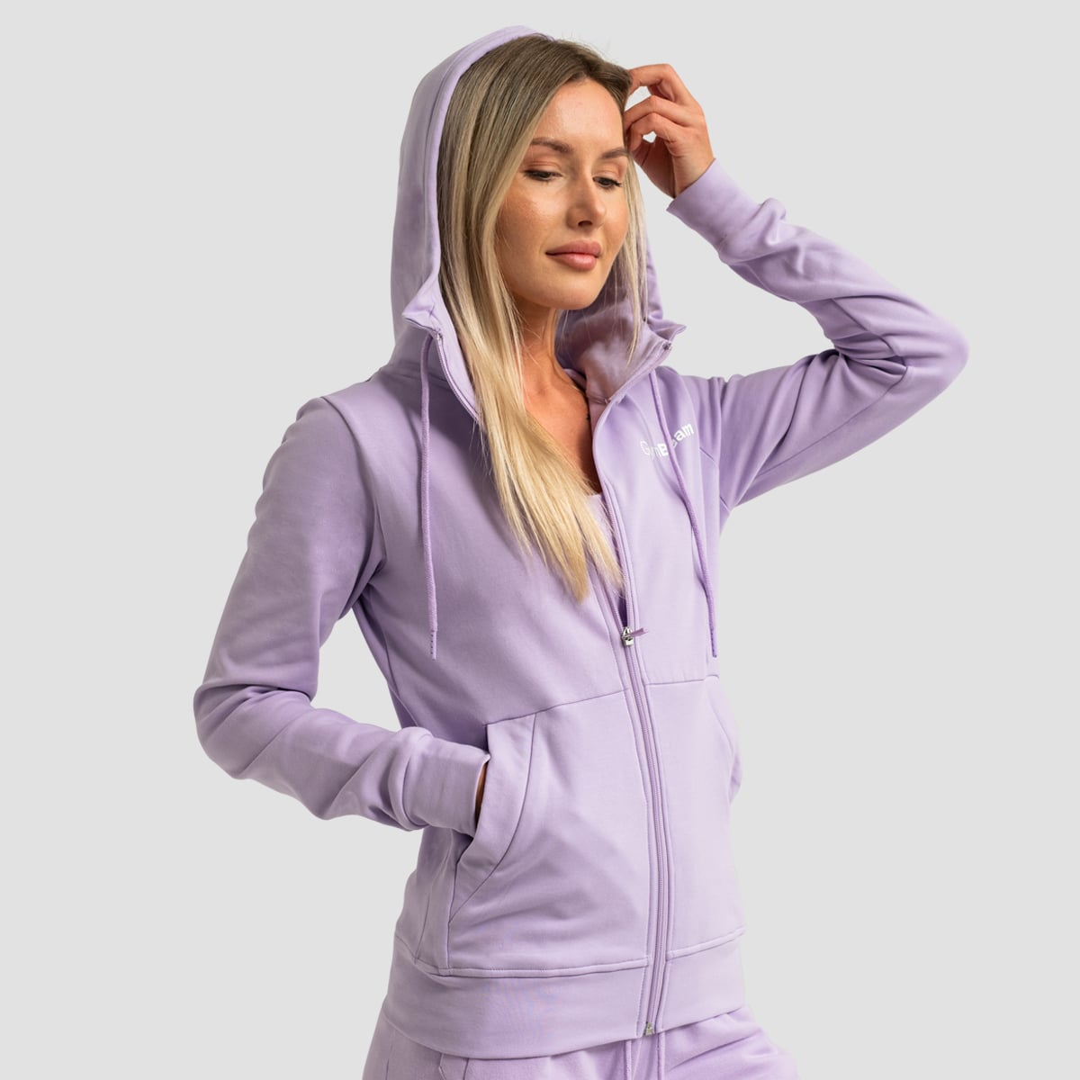 Limitless Hoodie mit Reißverschluss für Frauen Lavender – GymBeam