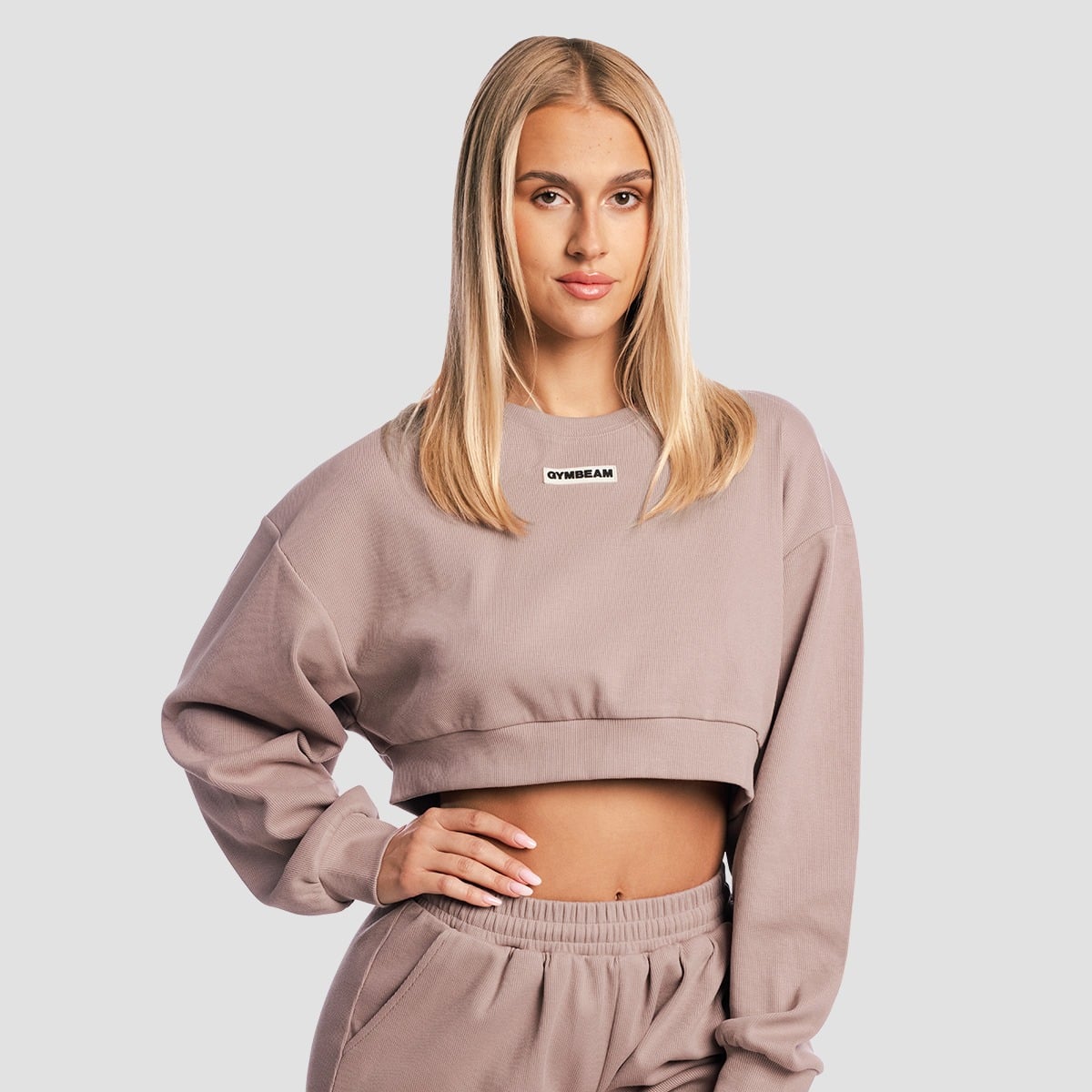 Aura Cropped Sweatshirt für Frauen in Grey - GymBeam