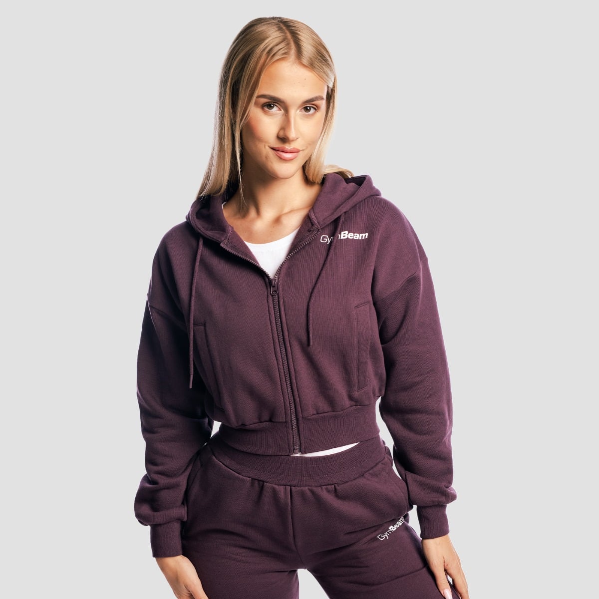 Base Zip-Up Hoodie für Frauen in Eclipse - GymBeam