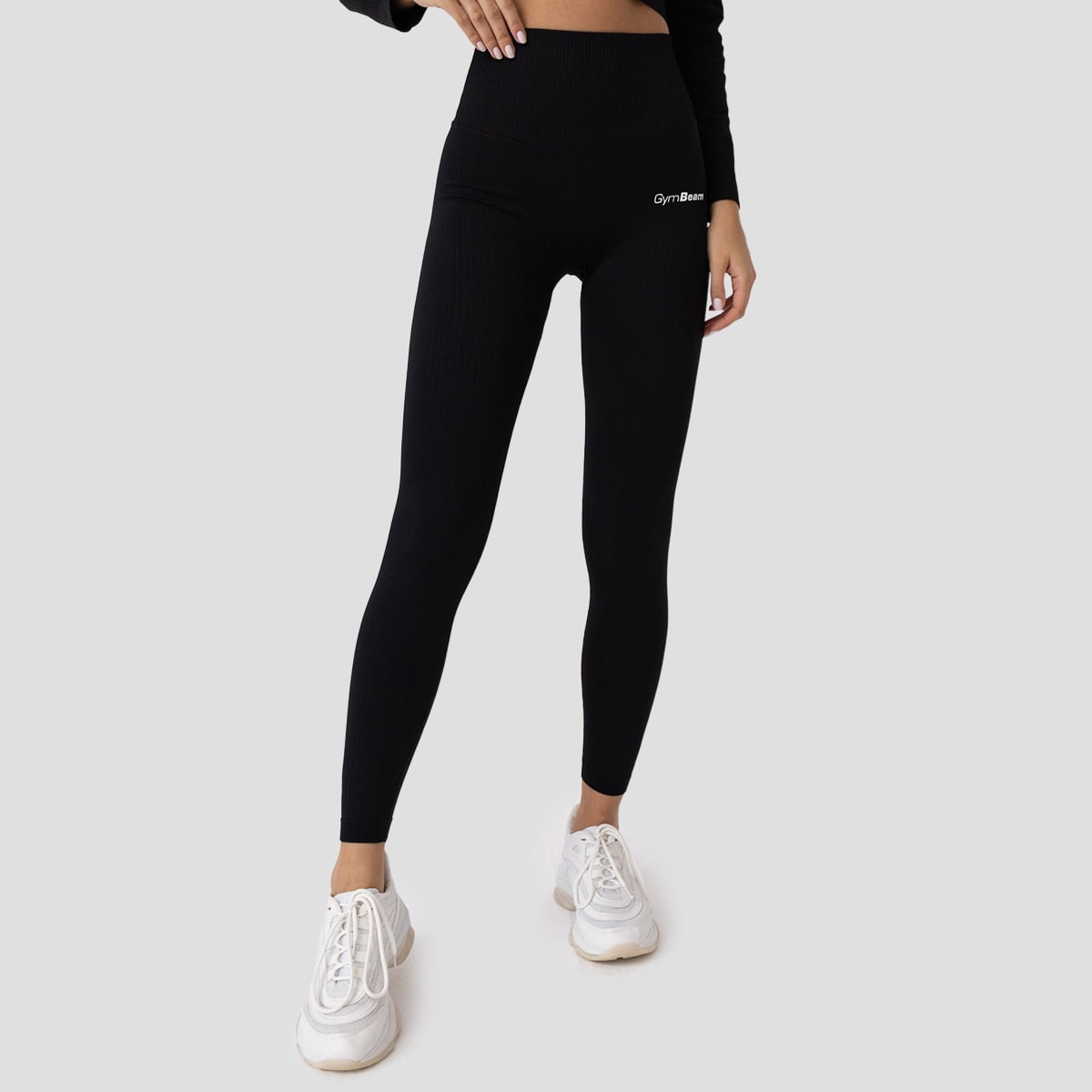 Ribbed FLO Leggings für Frauen Black - GymBeam