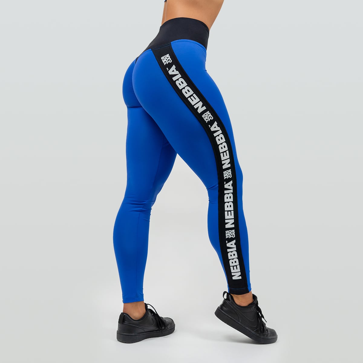 Women‘s ICONIC High Waist Leggings Blue - NEBBIA