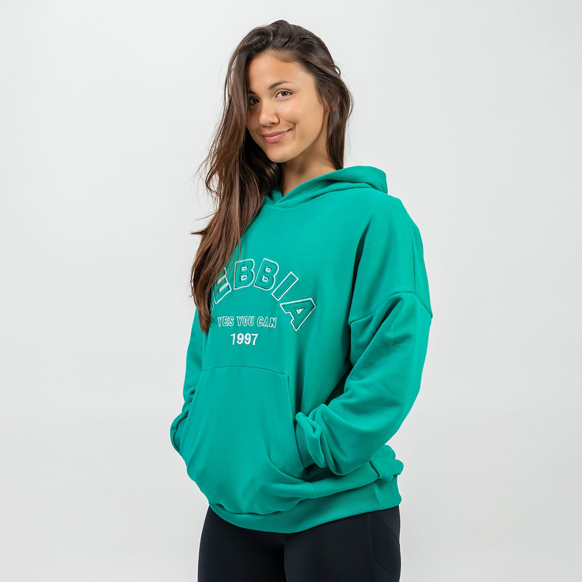 Women‘s Oversize Hoodie Gym Rat Green - NEBBIA