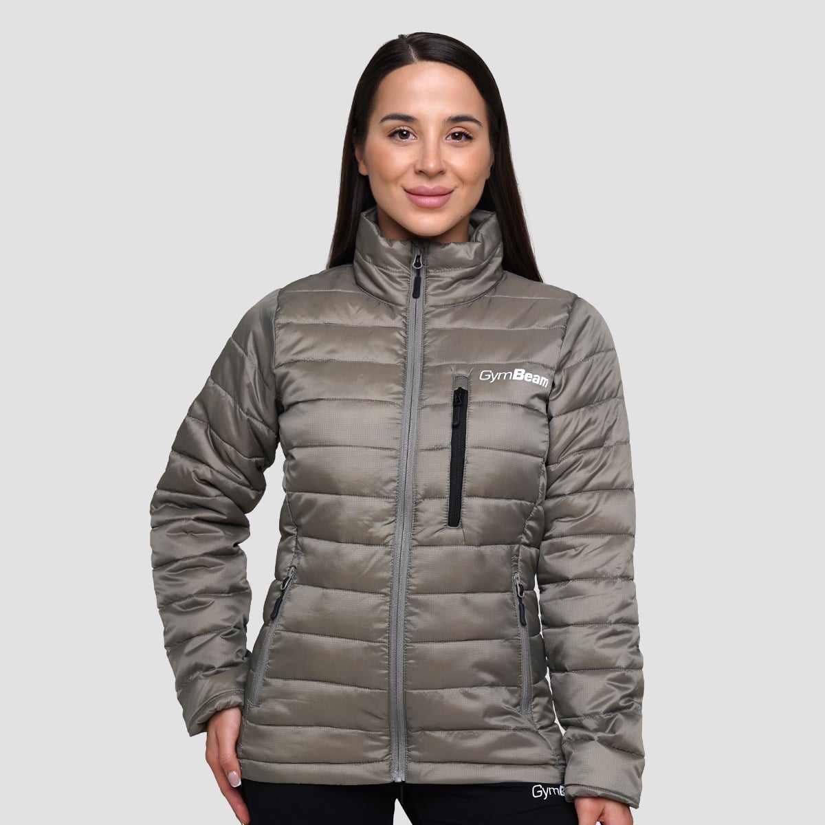 Steppjacke für Frauen in Vetiver/Black - GymBeam