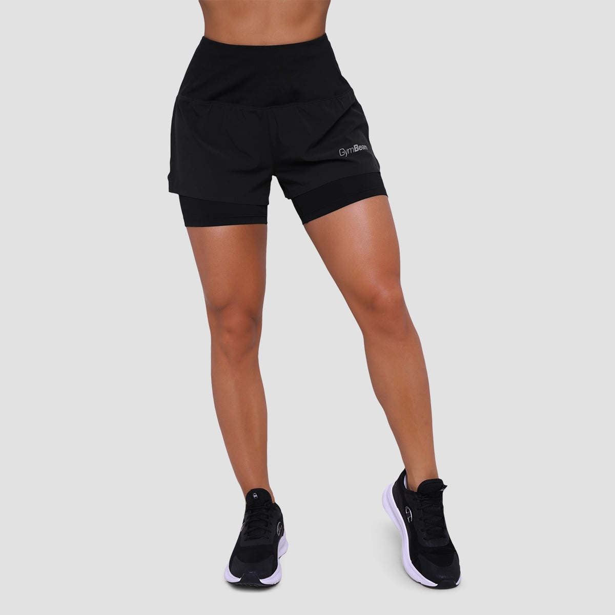 Pulse 2in1-Laufshorts für Frauen in Black – GymBeam
