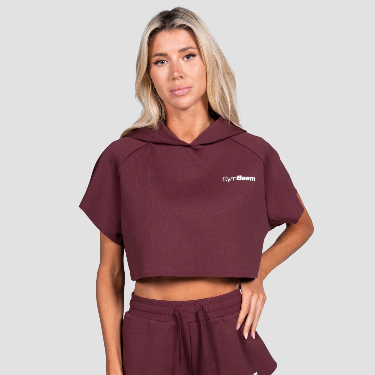 Relay Cropped Hoodie für Frauen in Fig - GymBeam