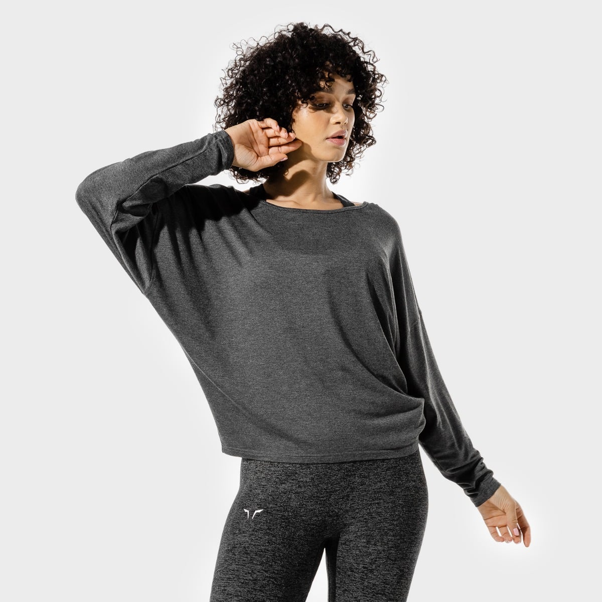 Women‘s Batwing Top Black Marl - SQUATWOLF