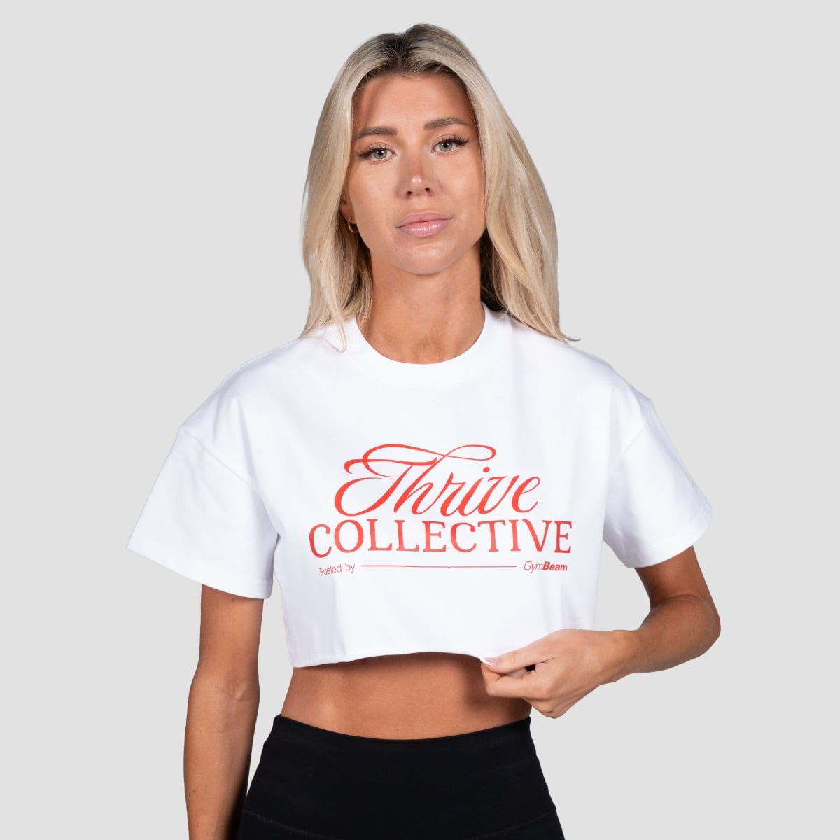 Thrive Cropped T-Shirt für Frauen in White - GymBeam