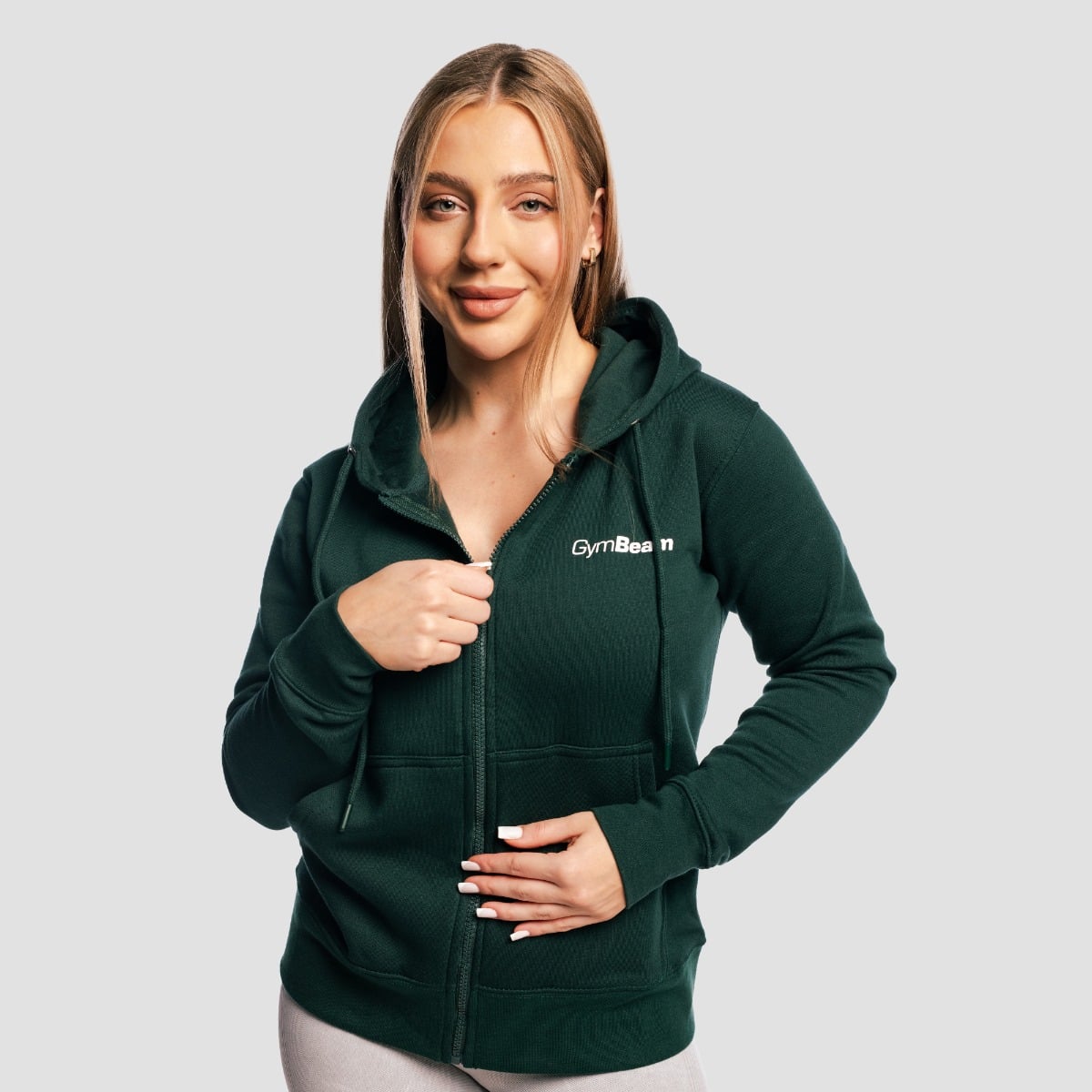 Reißverschluss Hoodie für Frauen in Pine - GymBeam