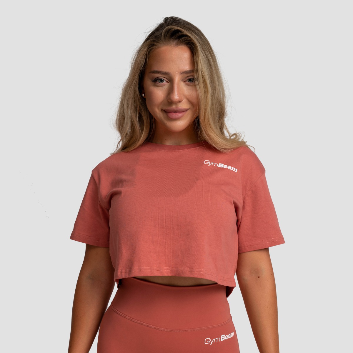 Limitless Cropped T-Shirt für Frauen in Cinnamon - GymBeam