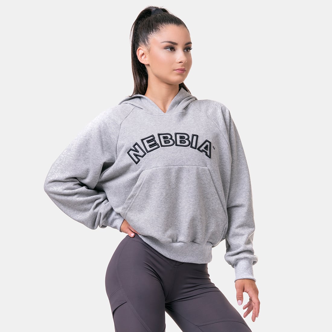 Women‘s Hoodie Iconic Hero Grey - NEBBIA