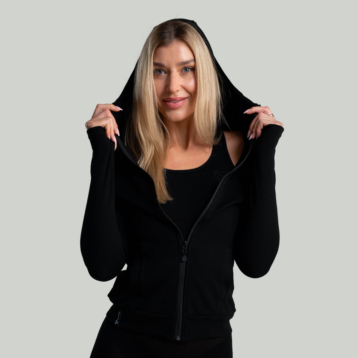 MERINO I Zip Hoodie für Frauen in Black - STRIX