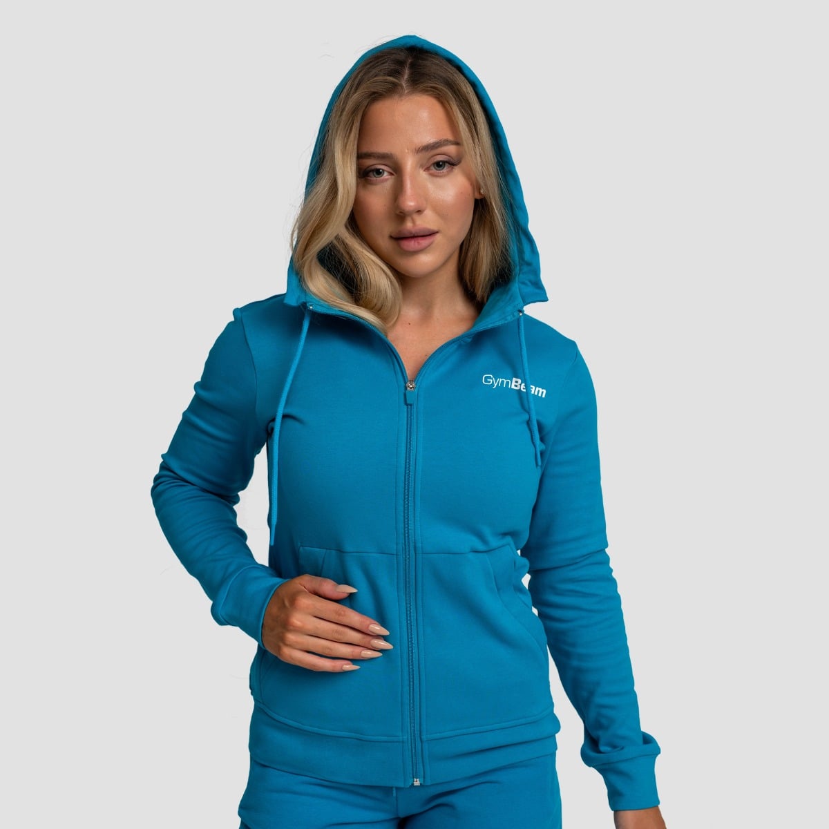 Limitless Hoodie mit Reißverschluss für Frauen in Aquamarine - GymBeam