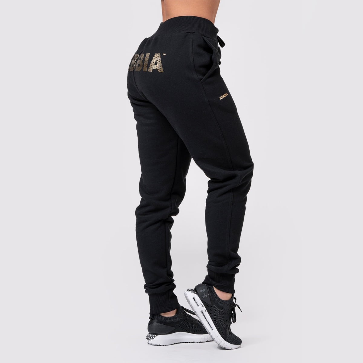 Jogginghose für Frauen Intense Gold Classic Black - NEBBIA