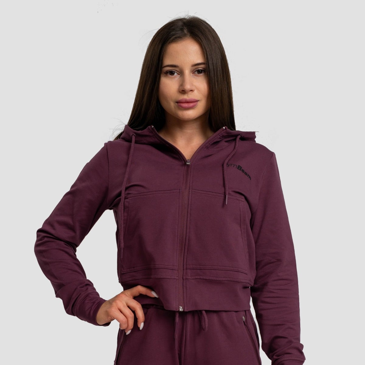 TRN Zip-Up Hoodie für Frauen in Eggplant - GymBeam