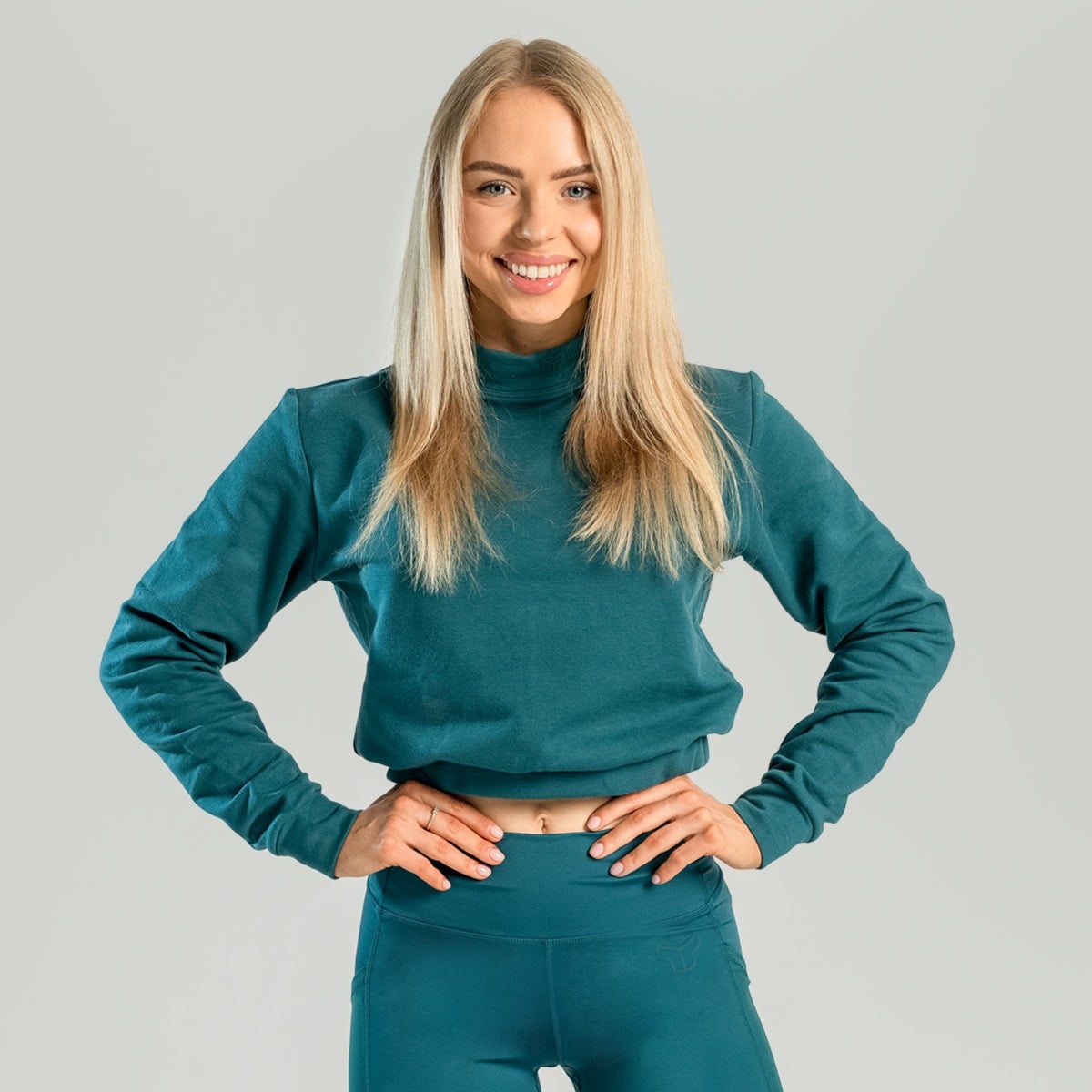 Essential Pullover mit Kragen für Frauen in Deep Teal - STRIX