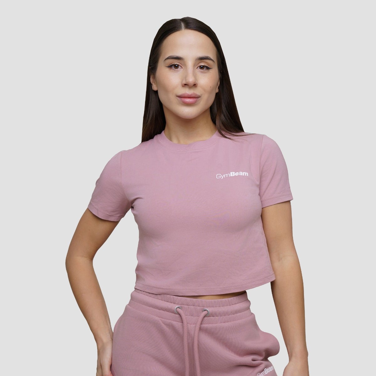 Agile Cropped T-Shirt für Frauen Woodrose - GymBeam