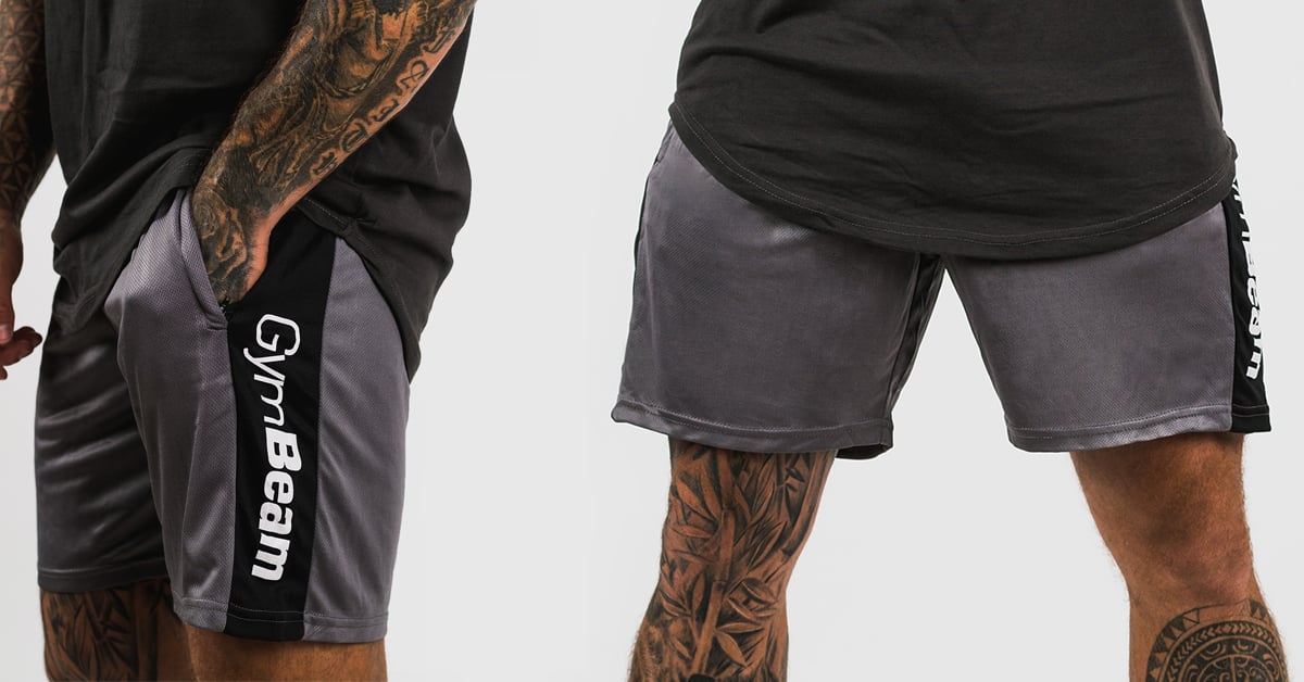 Herren Shorts Vertikal Grau - GymBeam