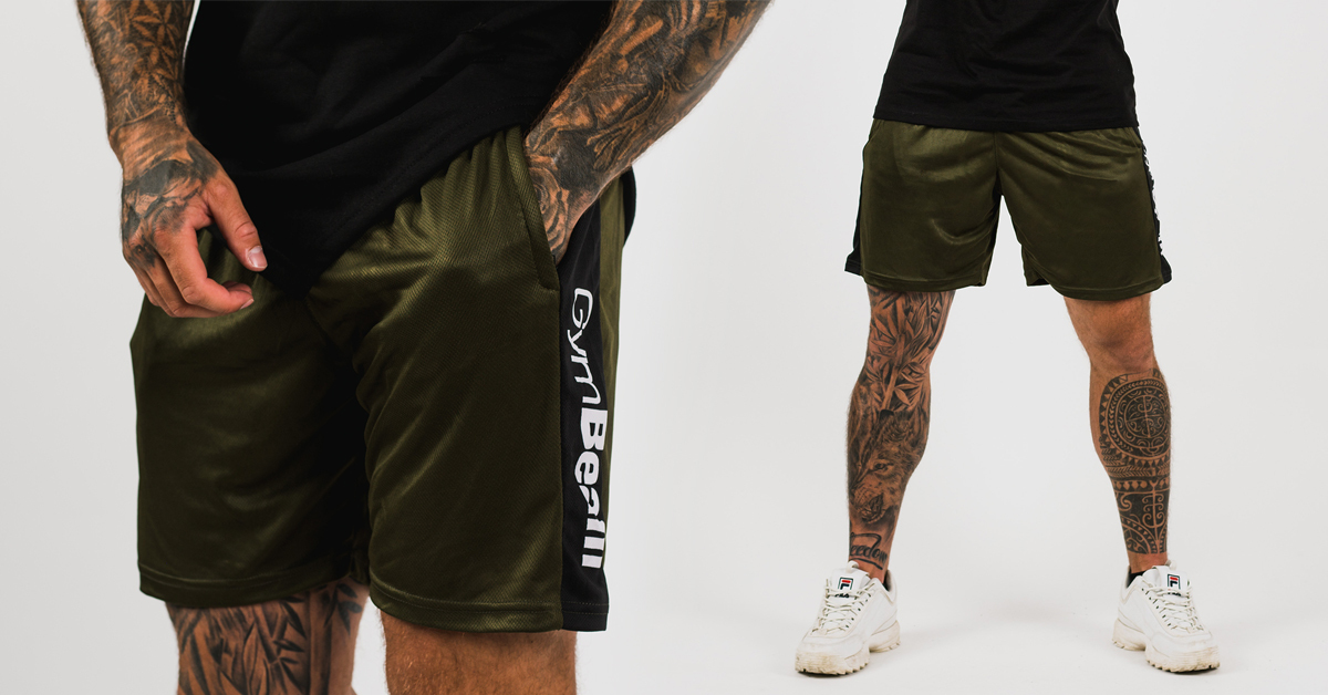 Šortky Vertical Military Green - GymBeam