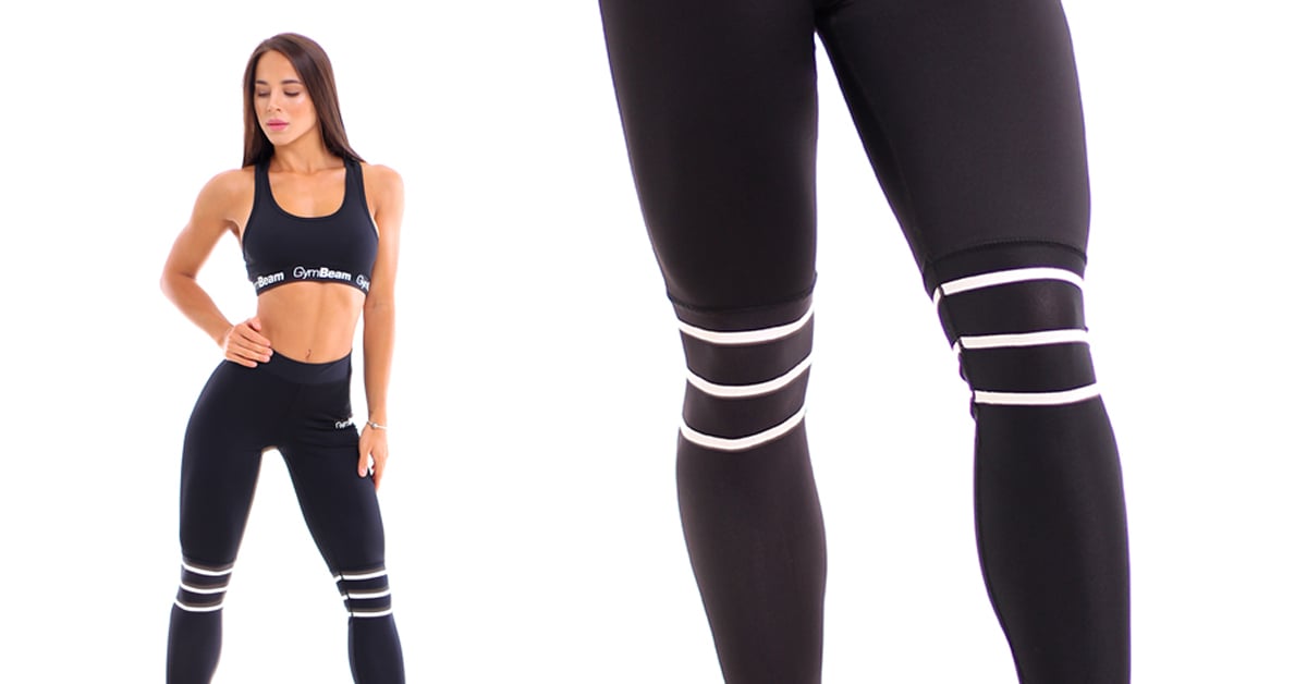 Stripes Leggings in Black - GymBeam