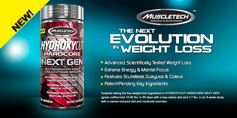 Fatburner Hydroxycut Hardcore NEXT GEN - MuscleTech