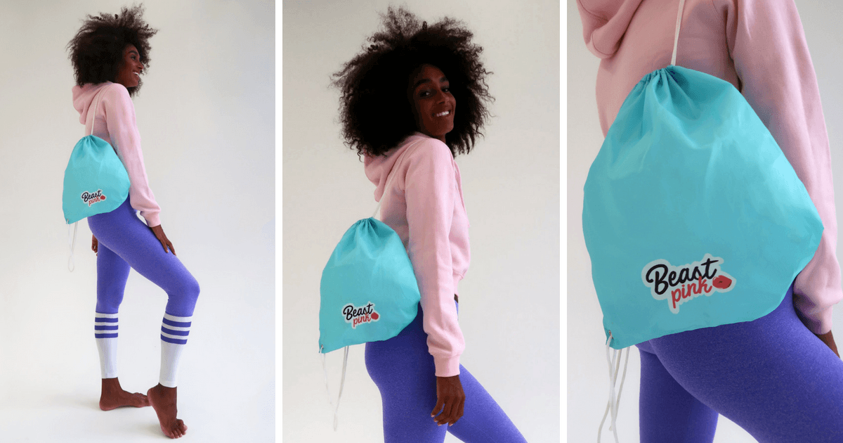 String Bag Turquoise Tasche - BeastPink
