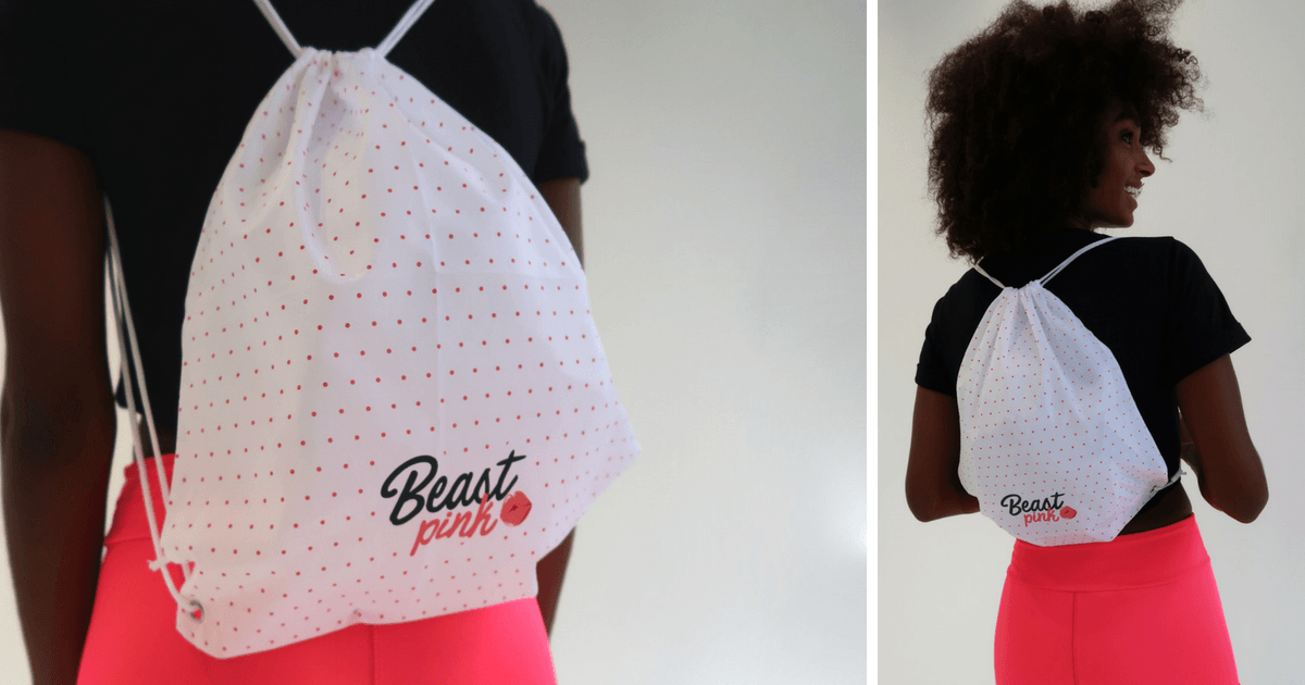 String Bag Weiß Tasche - BeastPink